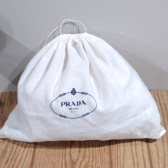 Prada Handbags - PRADA White Drawstring Storage Dust Bag 19.25 x 15 inches in excellent condition